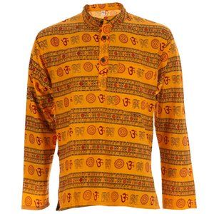 Nepal Fashion Om Print Cotton Hippie Shirt